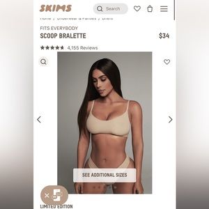 Skims FITS EVERYBODY
SCOOP BRALETTE